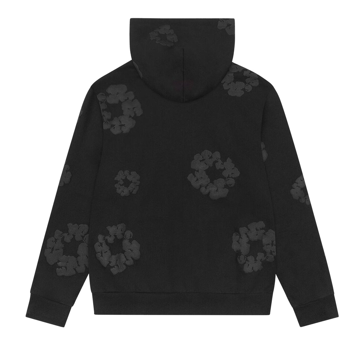 Denim Tears Mono Cotton Wreath Zip Hoodie Black