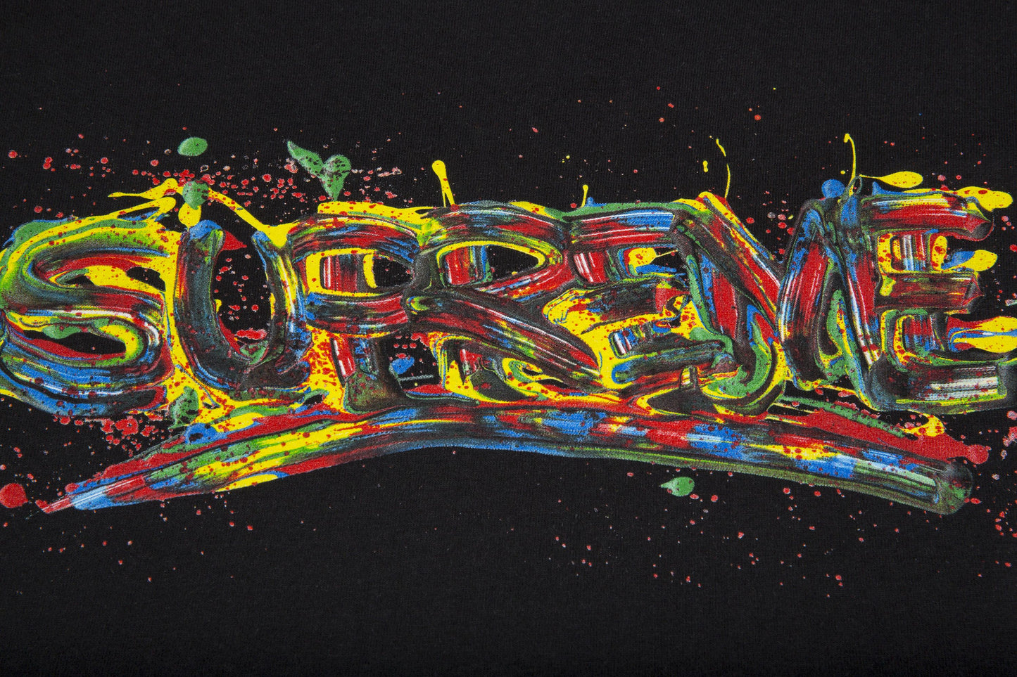 Supreme Paint Logo Tee 'Black'
