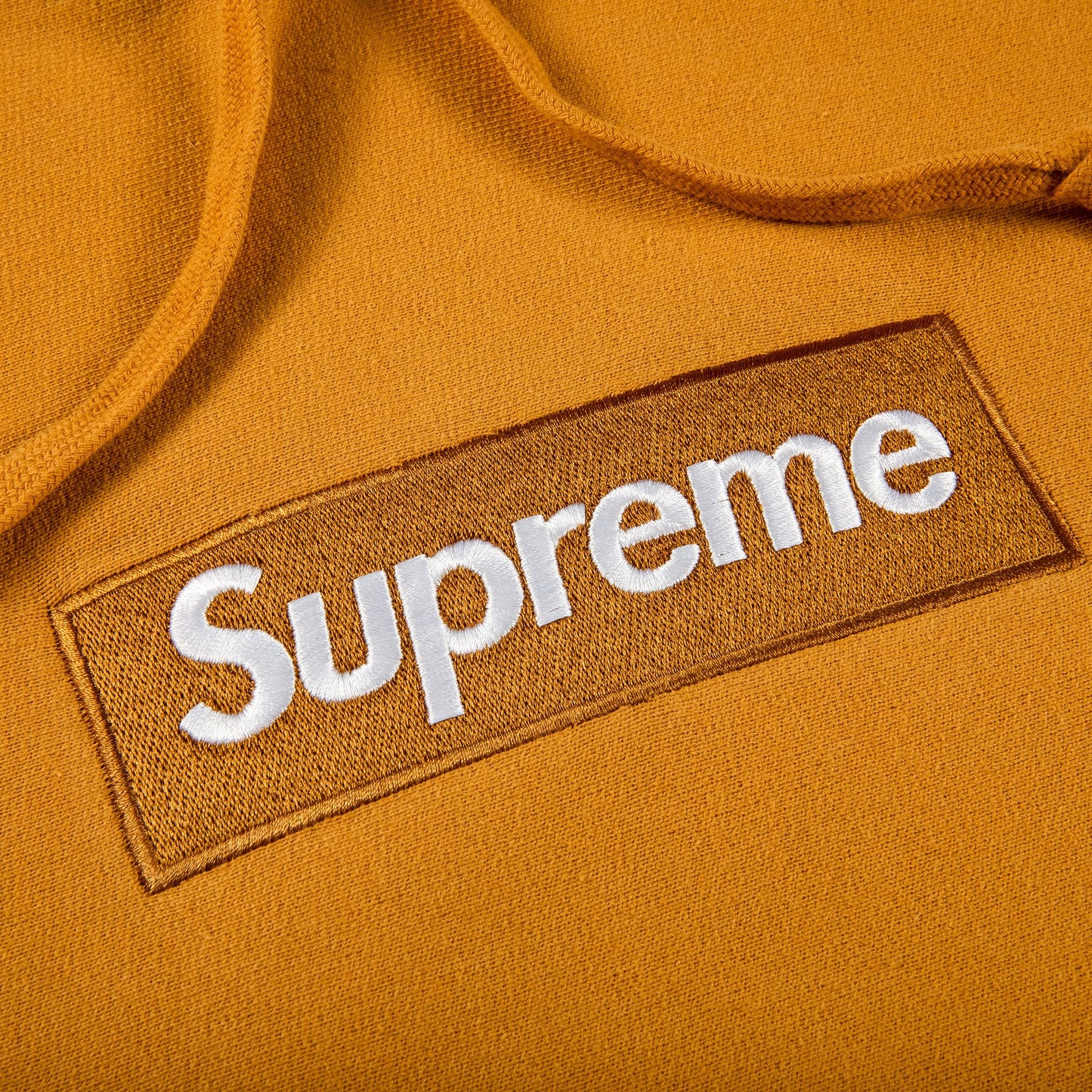 Supreme Box Logo Hooded Sweatshirt (FW21) Light Mustard