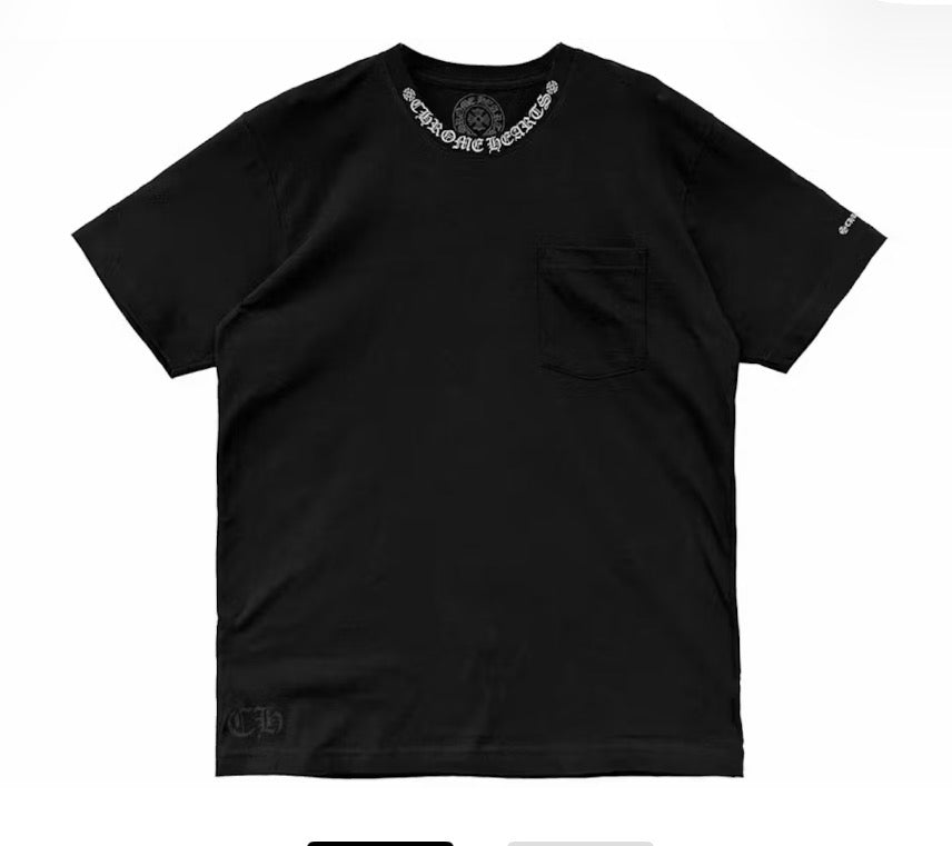 Chrome Hearts Neck Logo Black/White T-Shirt S / L