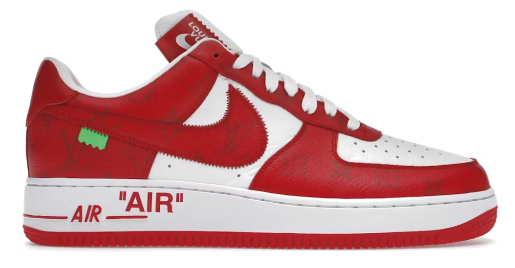 Louis Vuitton Nike Air Force 1 Low By Virgil Abloh White Red POS
