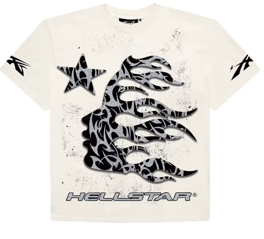 Hellstar Thorn Glitter T-Shirt White POS