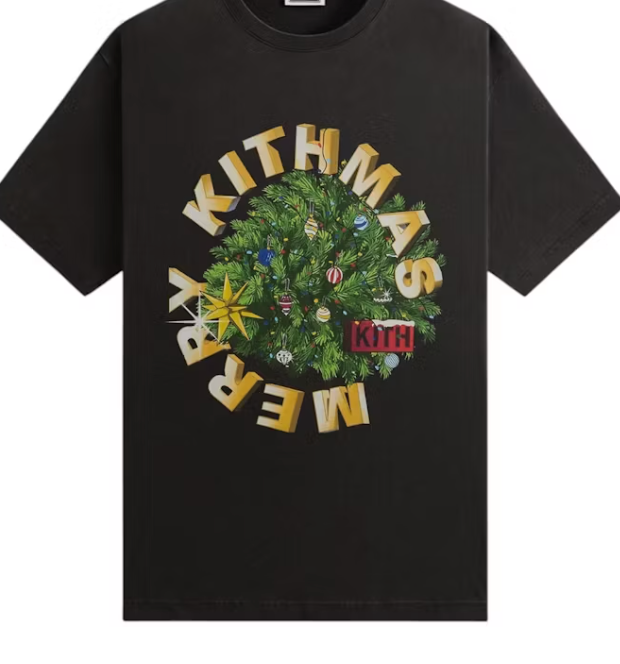 Kith Kithmas Tree Vintage Tee Black