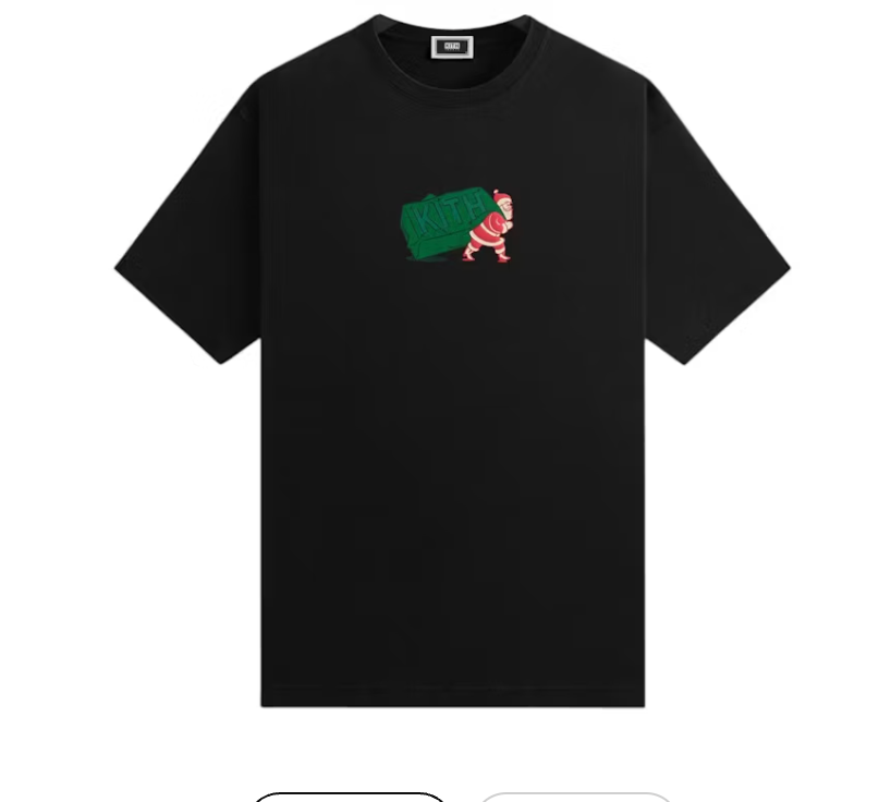Kith Kithmas Comic Santa Tee Black