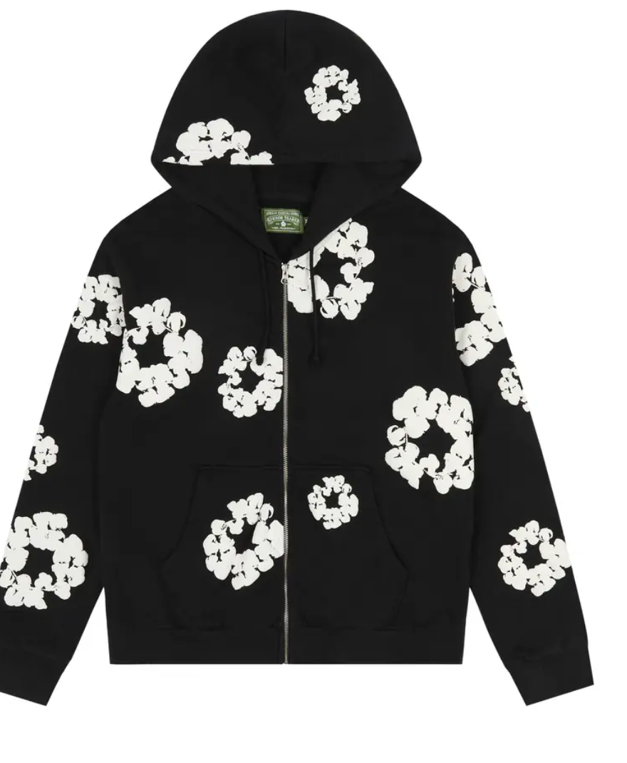 Denim Tears Men's Wreath Zip Hoodie