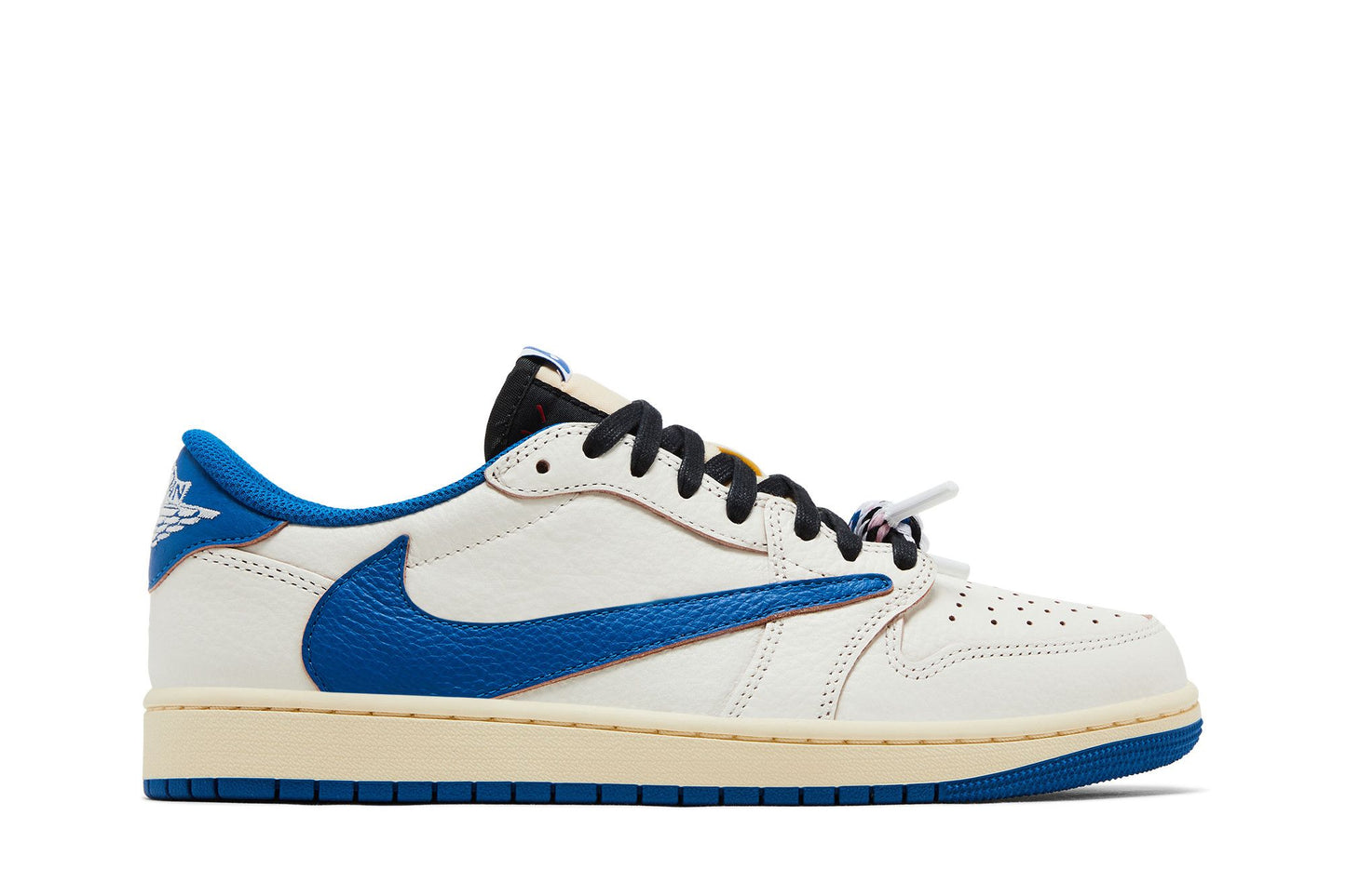 Fragment Design x Travis Scott x Air Jordan 1 Retro Low OG SP 'Sail Military Blue'