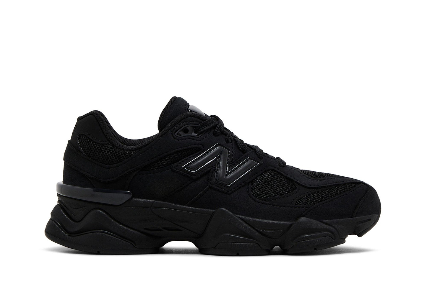 New Balance 9060 Big Kid 'Triple Black Suede'