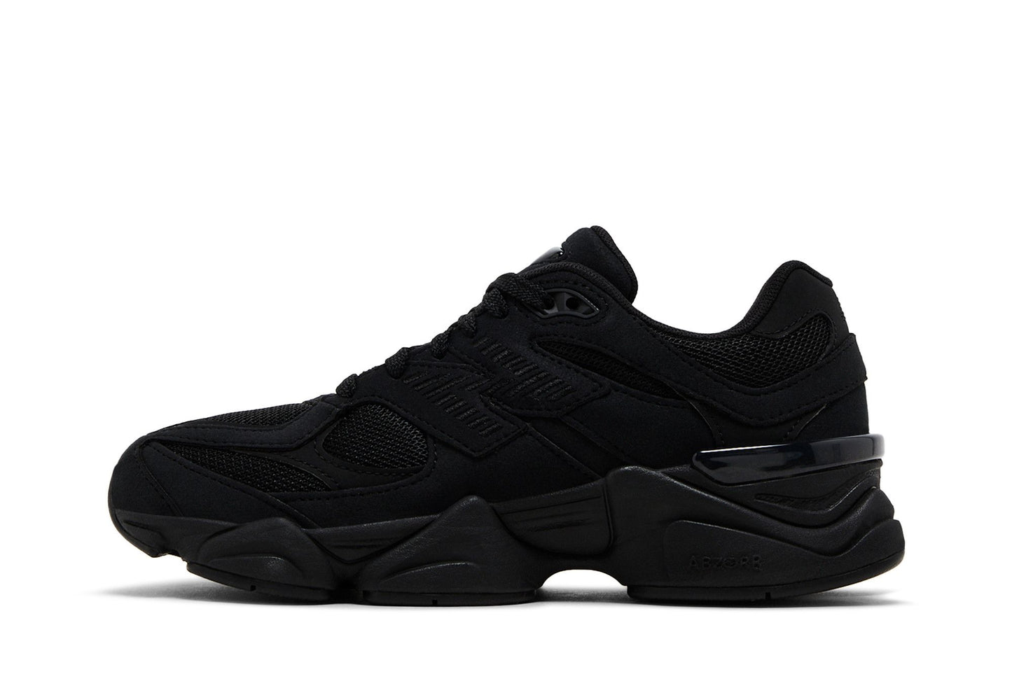 New Balance 9060 Big Kid 'Triple Black Suede'