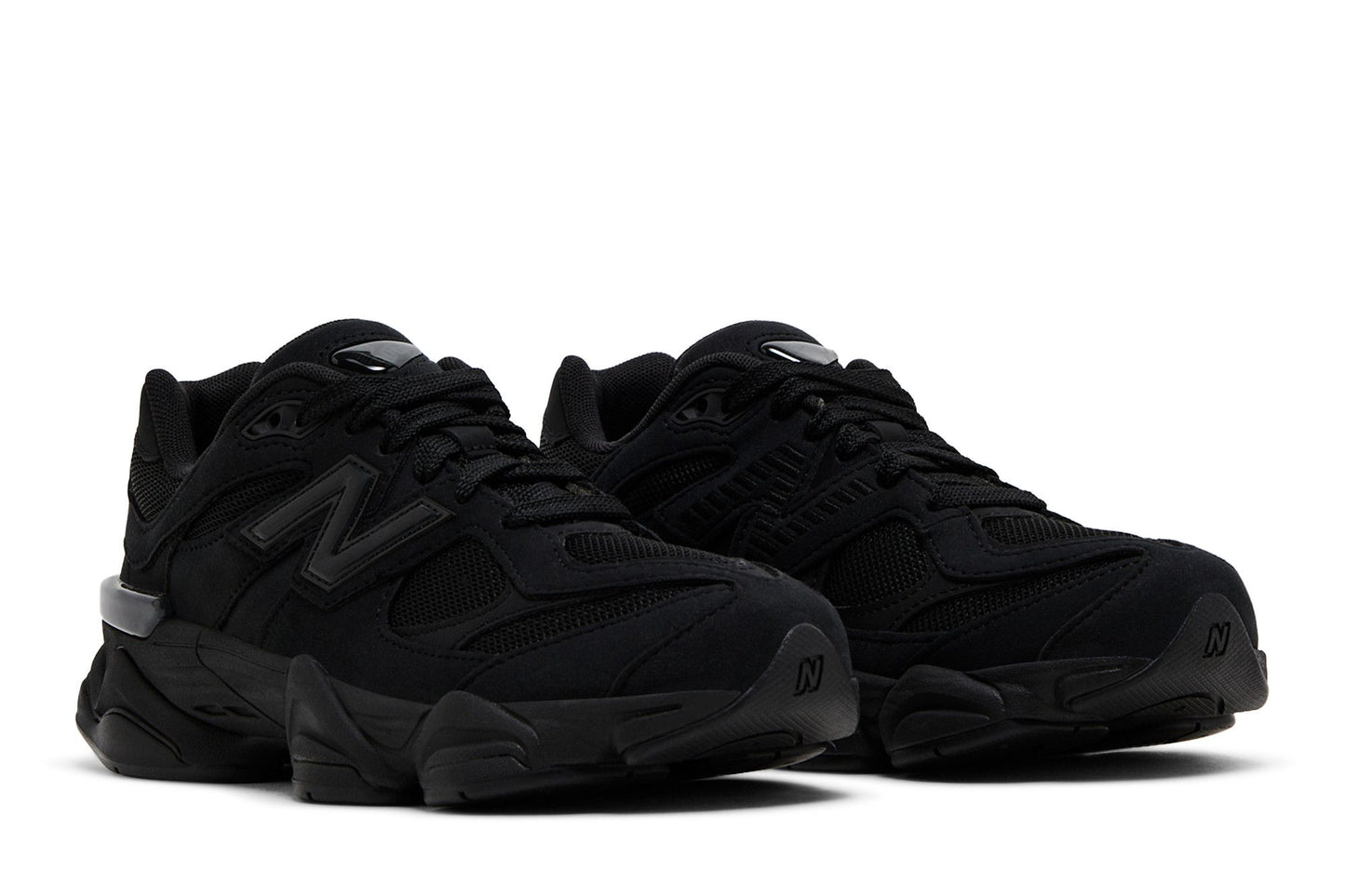 New Balance 9060 Big Kid 'Triple Black Suede'