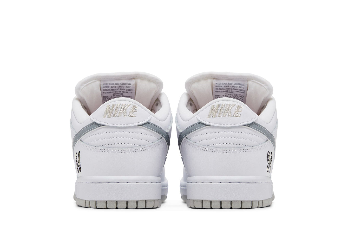 Supreme x Nike Dunk Low SB 'White Metallic Silver'