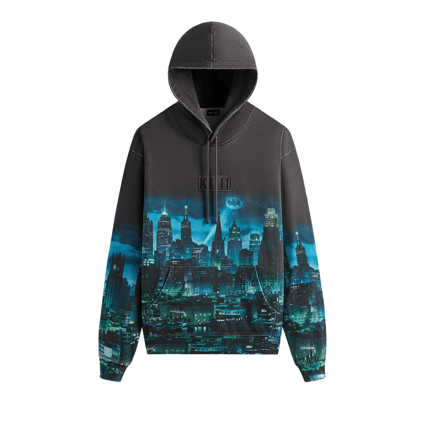 Kith x Batman Gotham Vintage Nelson Hoodie Black