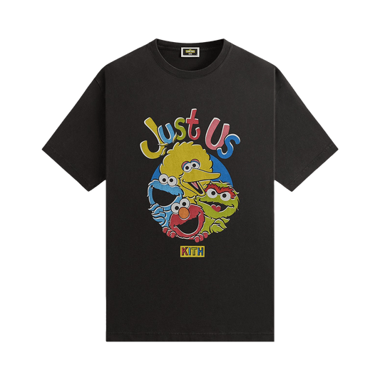 Kith x Sesame Street Just Us Vintage Tee 'Black'