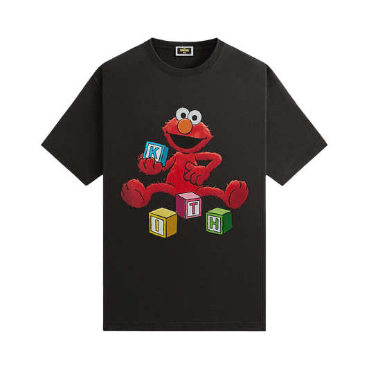 Kith x Sesame Street Alphabet Vintage Tee 'Black'
