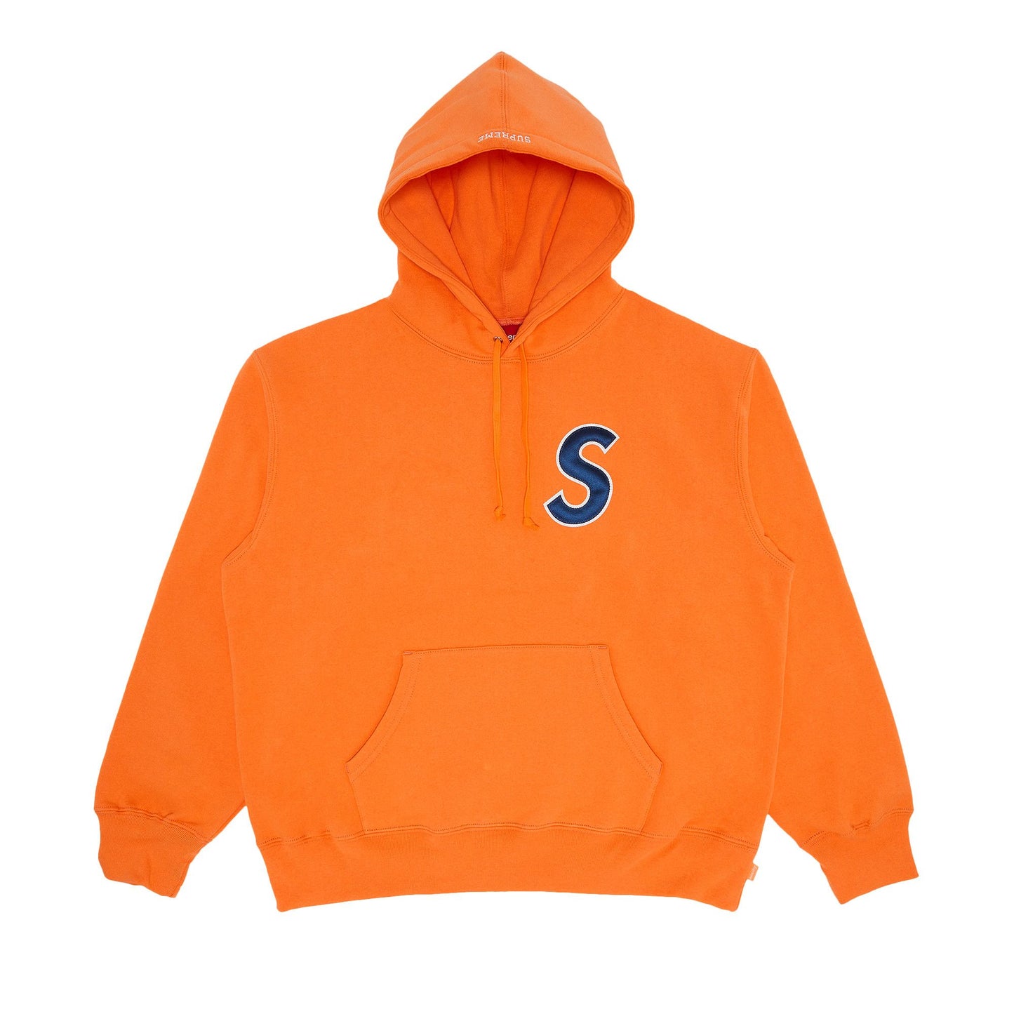 Supreme S Logo Colorblocked Hooded Sweatshirt Orange
