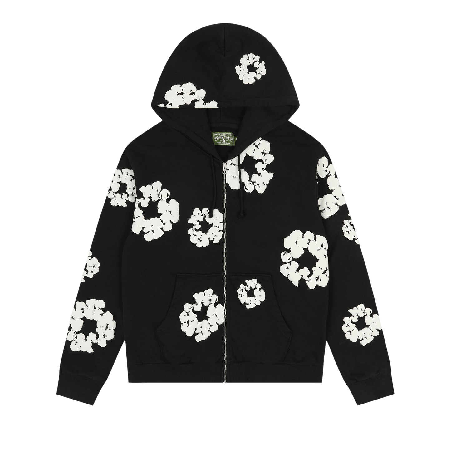 Denim Tears Cotton Wreath Zip Hoodie Black