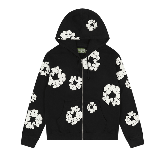Denim Tears Cotton Wreath Zip Hoodie Black