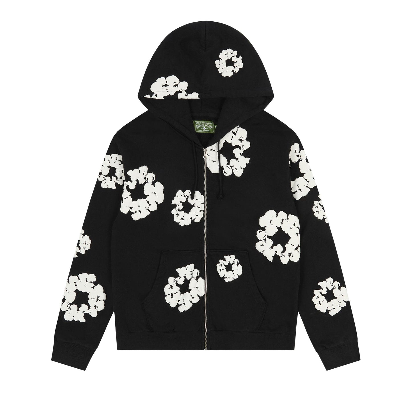 Denim Tears Cotton Wreath Zip Hoodie Black