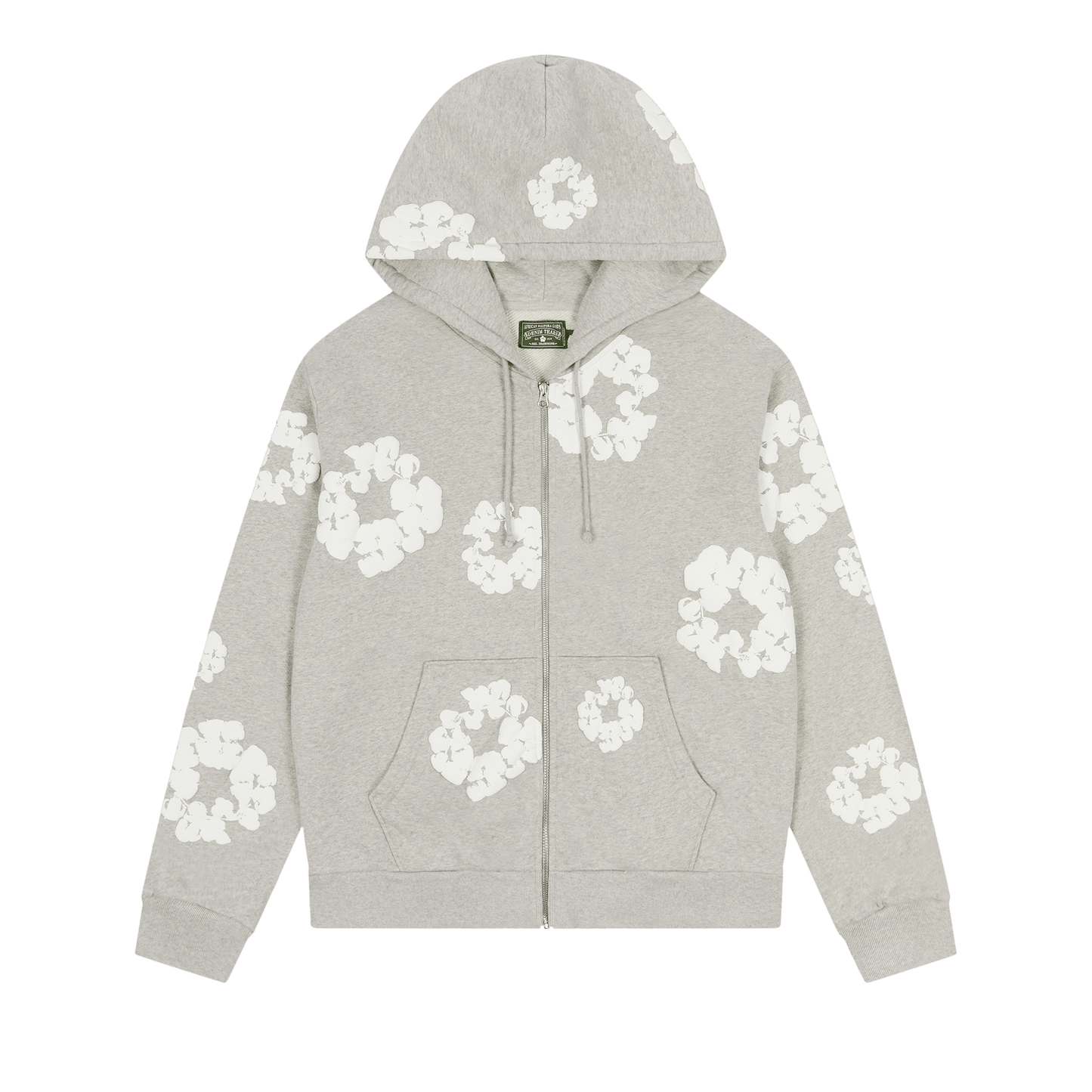 Denim Tears Cotton Wreath Zip Hoodie Grey
