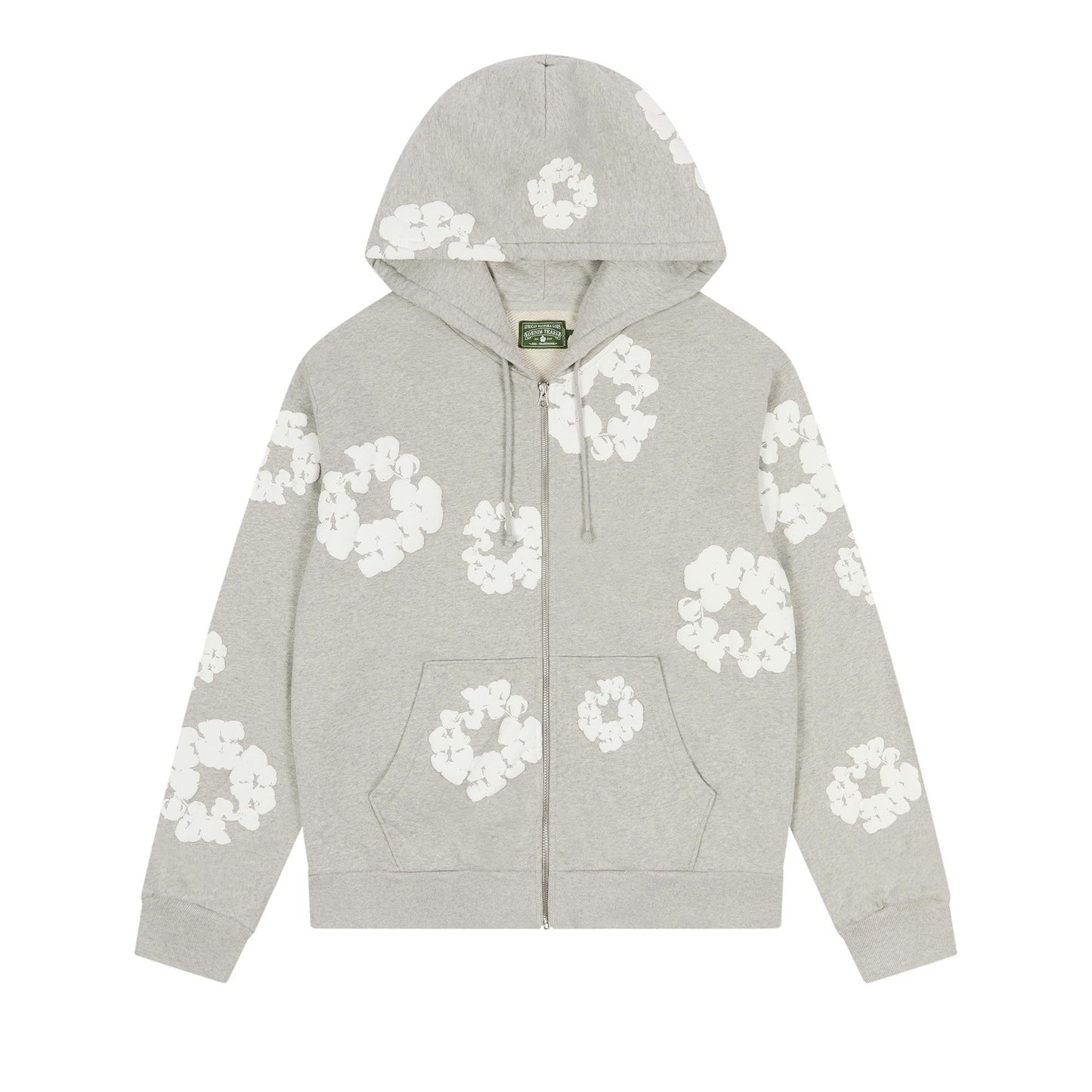 Denim Tears Cotton Wreath Zip Hoodie Grey