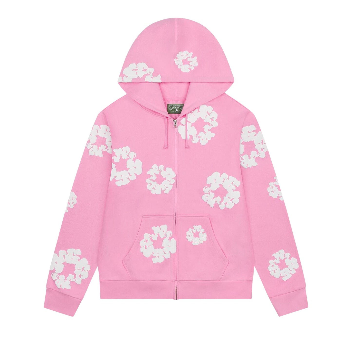 Denim Tears Cotton Wreath Zip Hoodie Pink