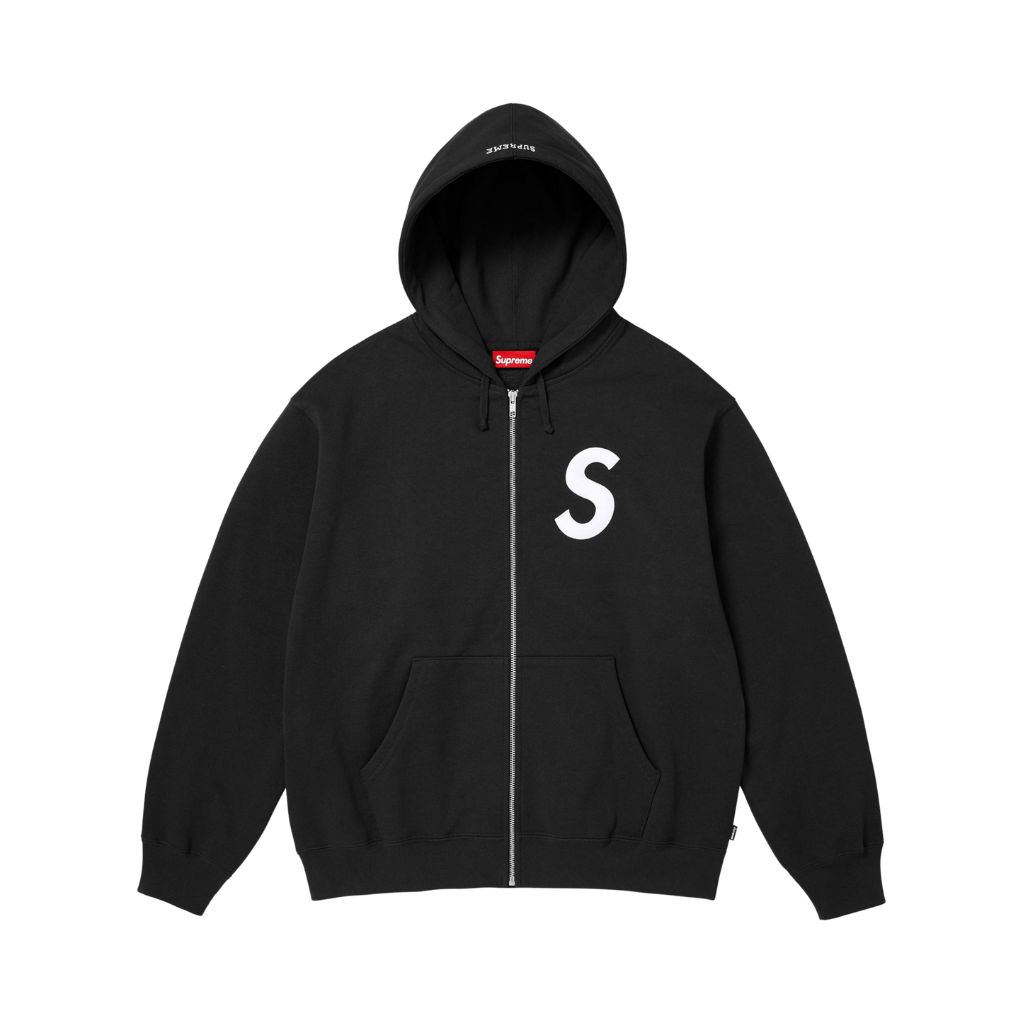 Supreme S Logo Colorblocked Hooded Sweatshirt Black