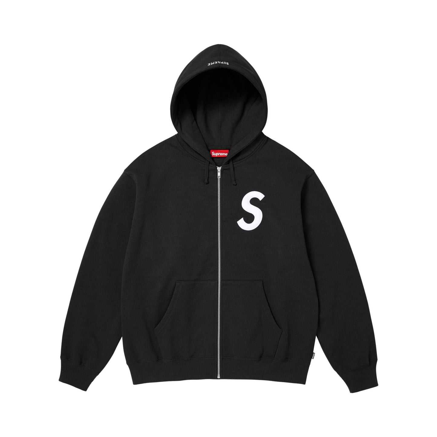 Supreme S Logo Colorblocked Hooded Sweatshirt Black