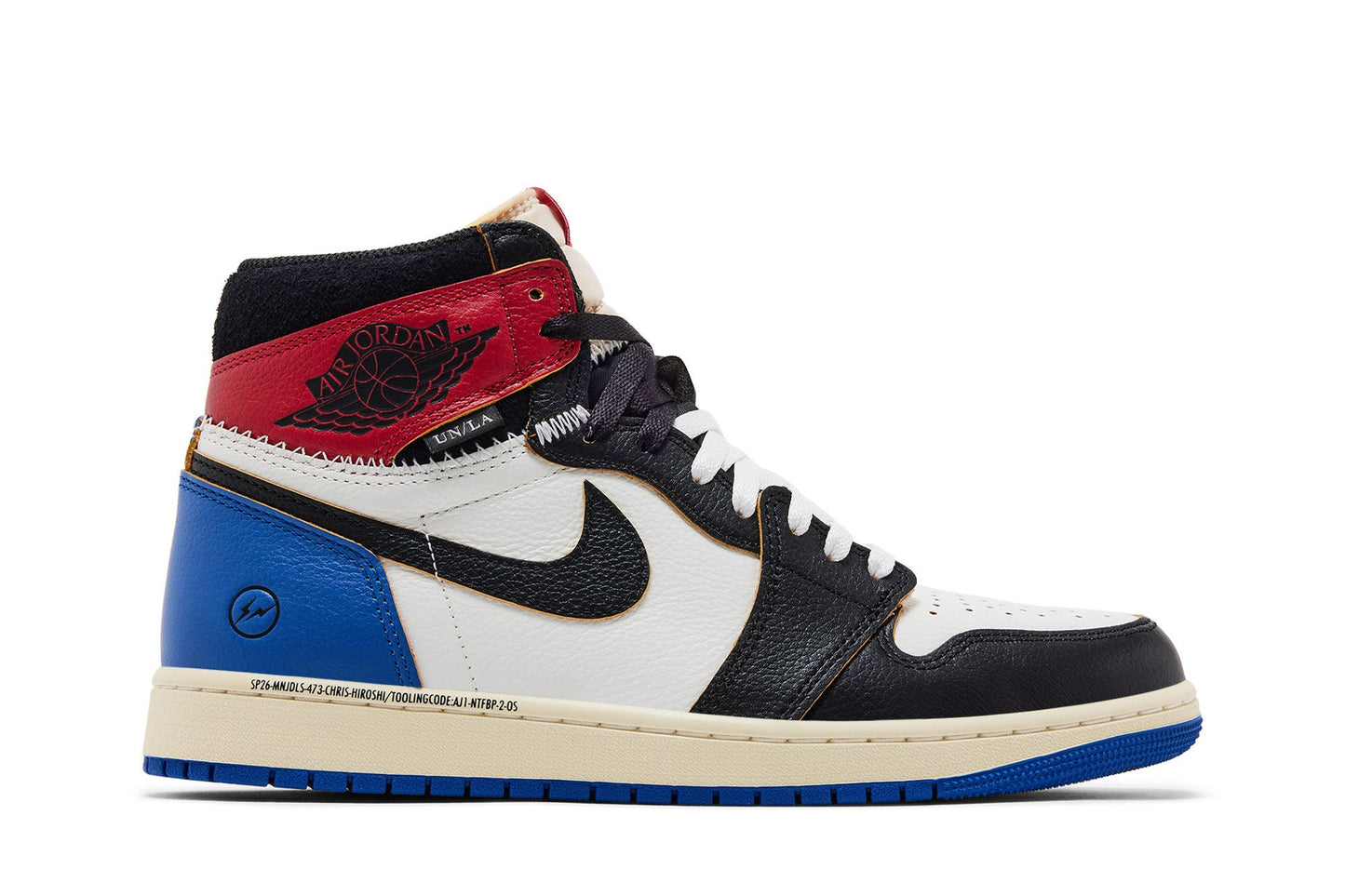 Jordan 1 Retro High OG SP Fragment x Union LA Varsity Red Sport Royal