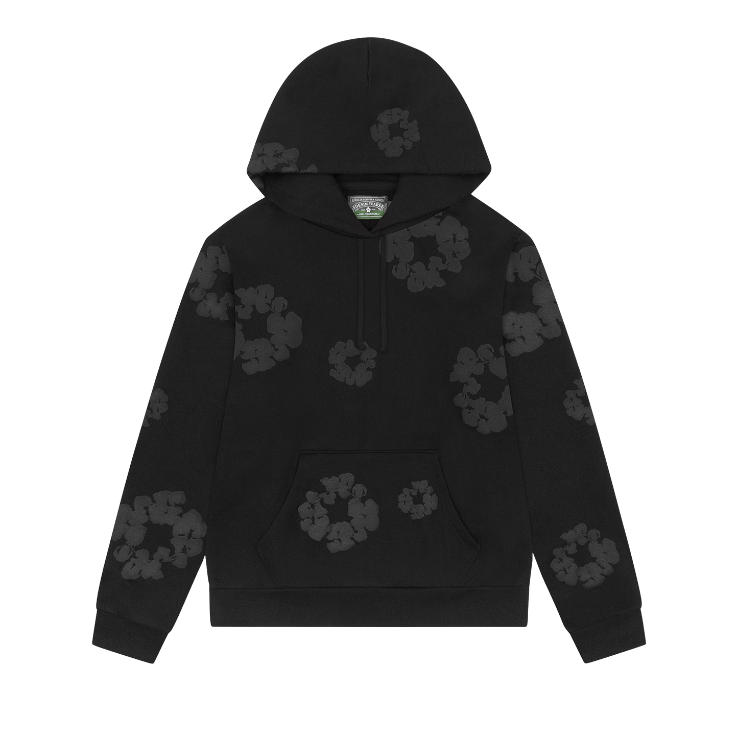 Denim Tears Mono Wreath Hoodie Black