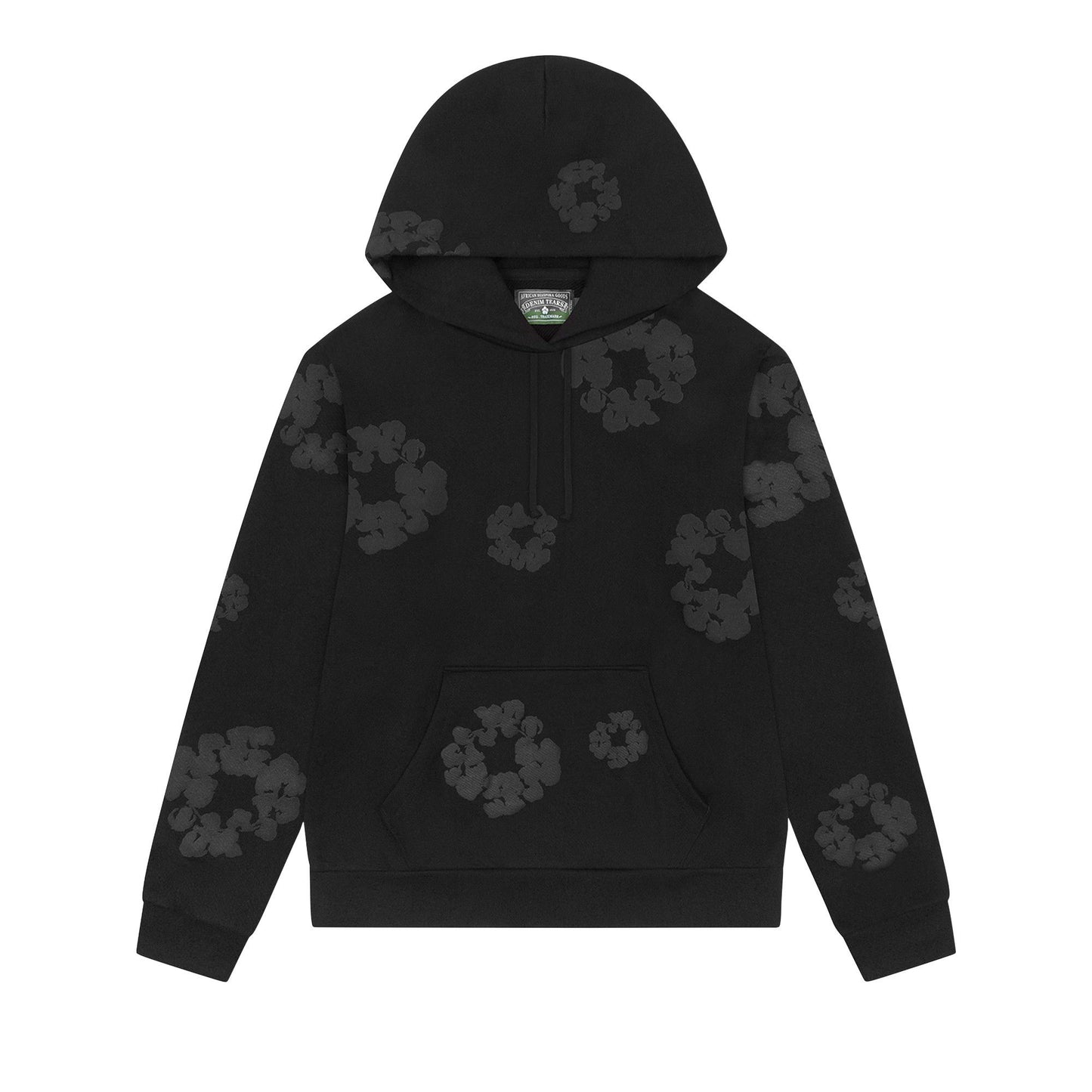 Denim Tears Mono Wreath Hoodie Black