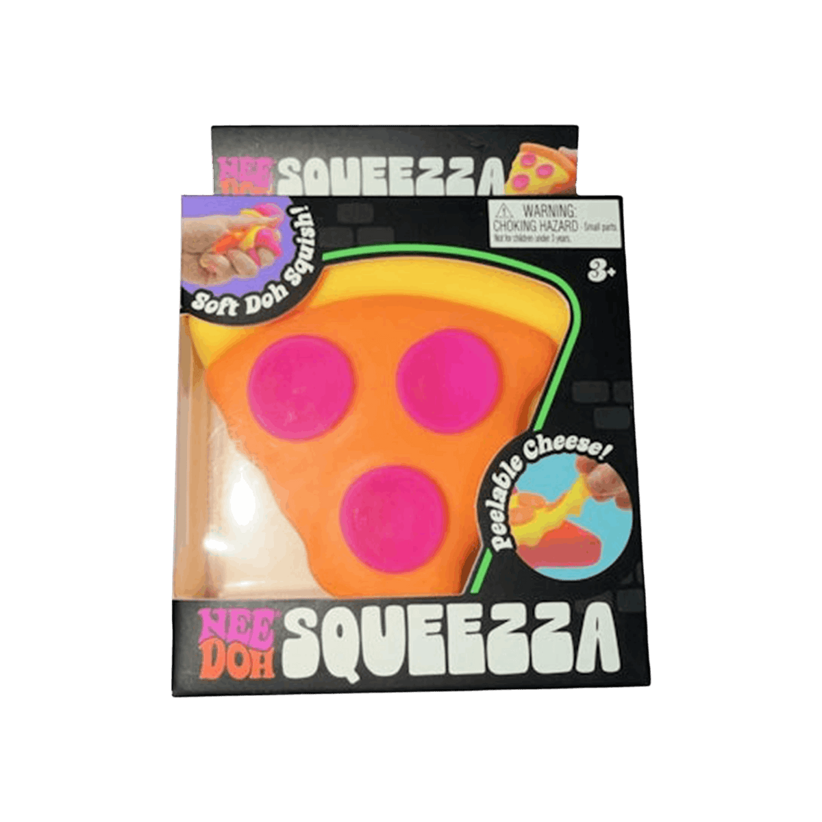 NeeDoh Squeeza Pizza Squishy Fidget Toy Yellow Crust