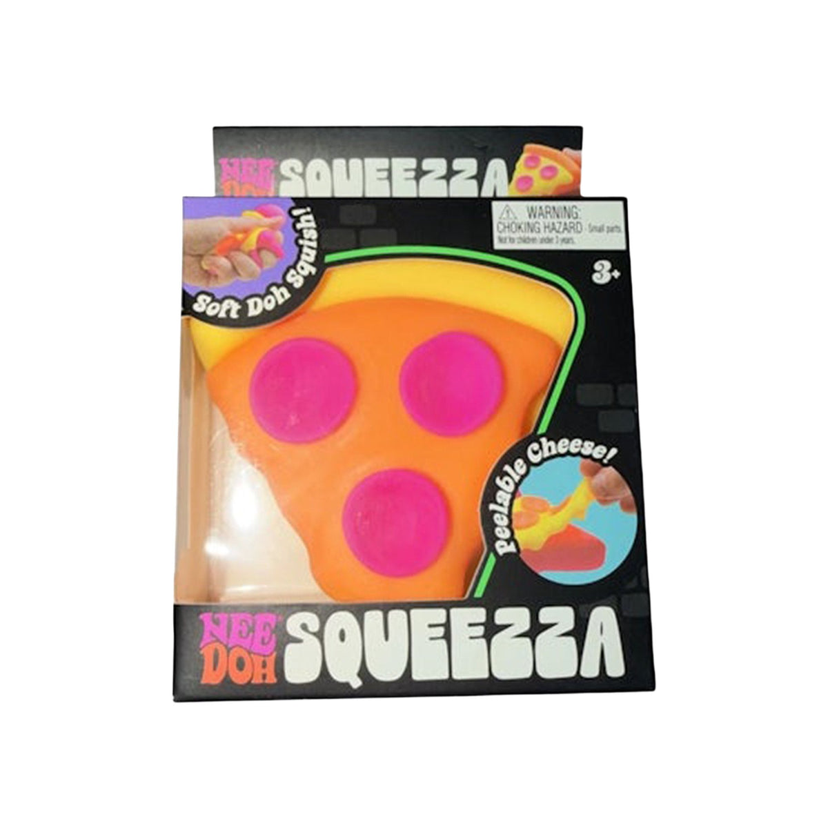 NeeDoh Squeeza Pizza Squishy Fidget Toy Yellow Crust