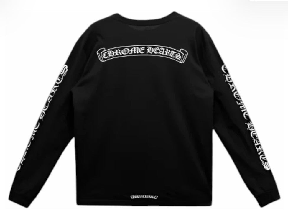 Chrome Hearts Scroll Logo Long Sleeve Pocket Large