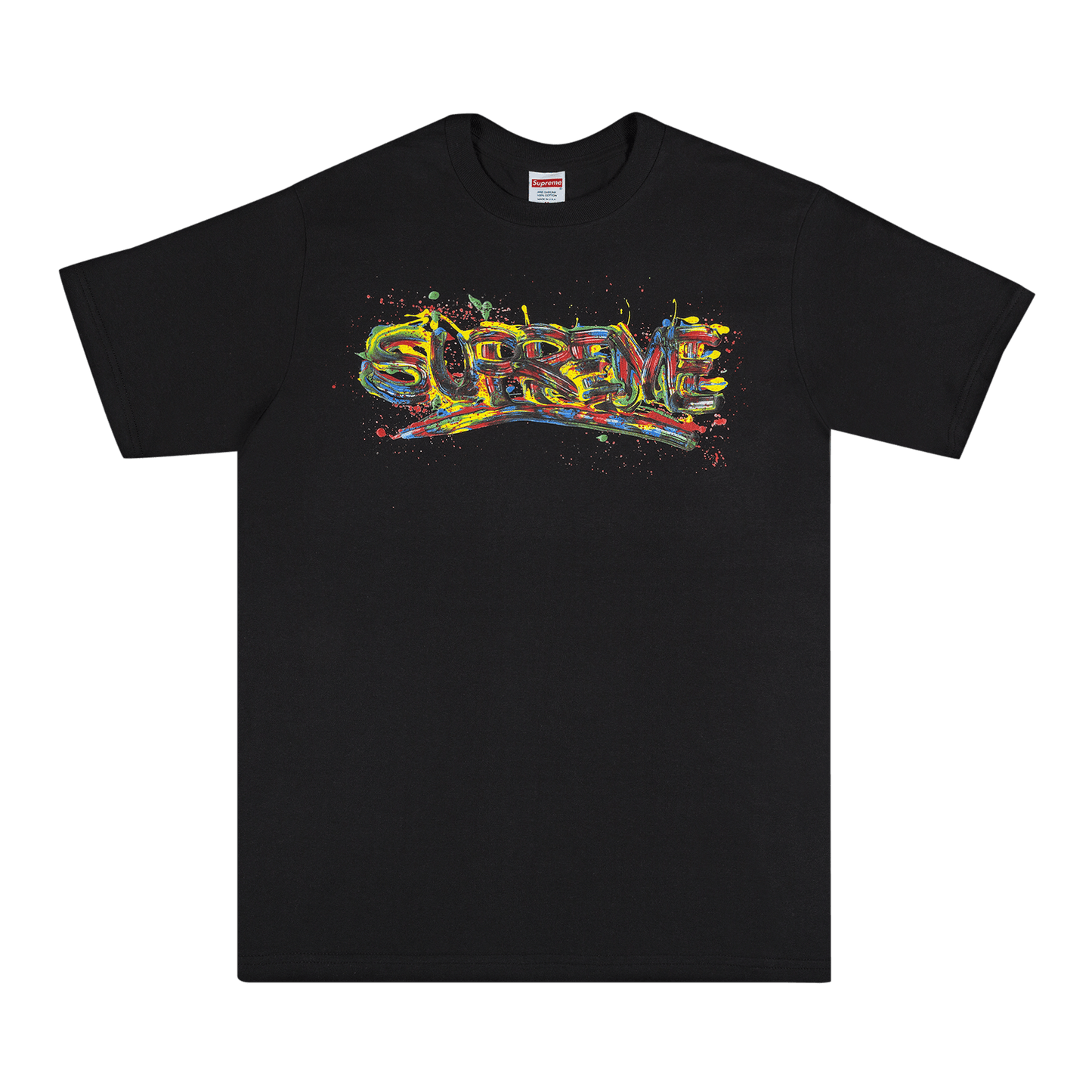 Supreme Paint Logo Tee 'Black'
