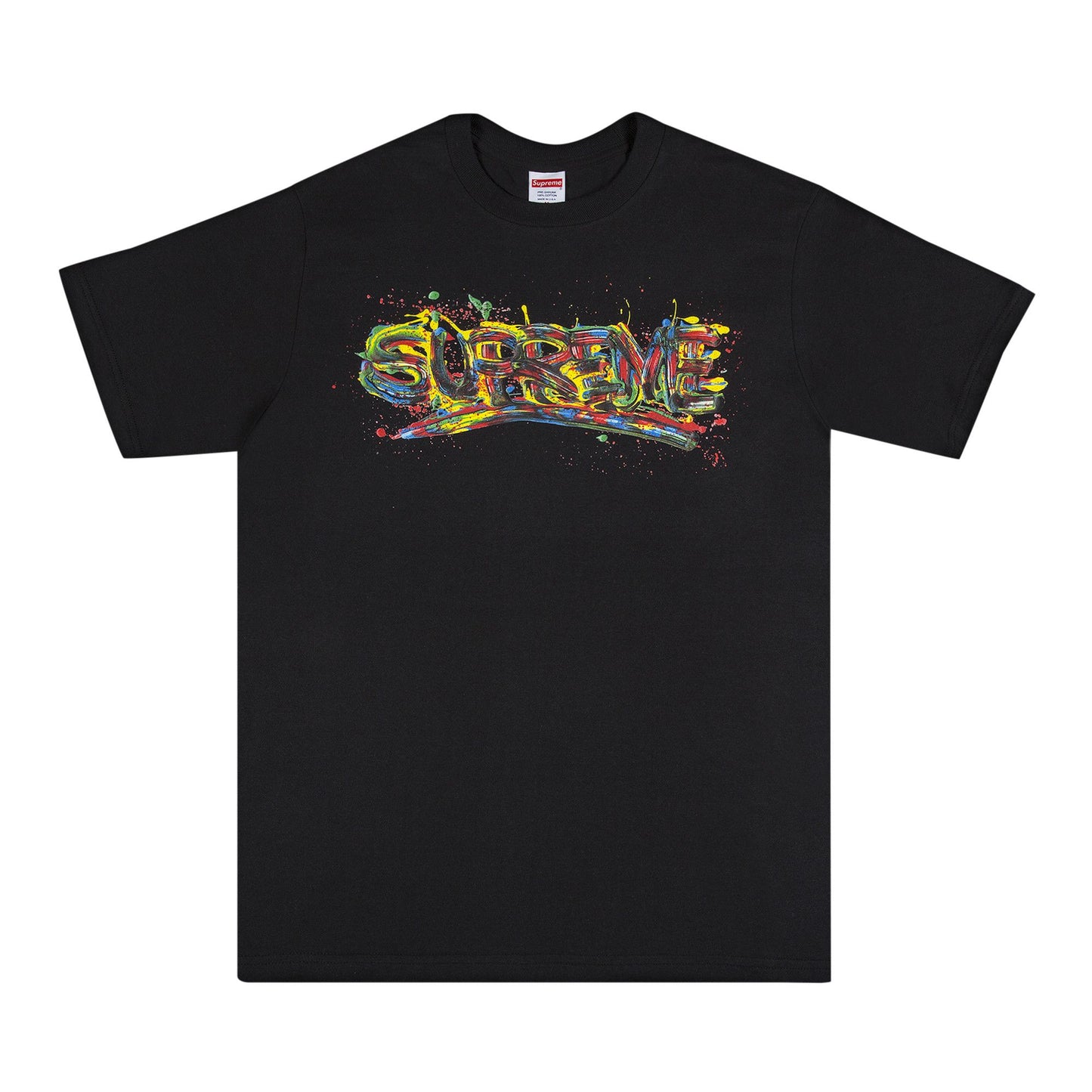 Supreme Paint Logo Tee 'Black'