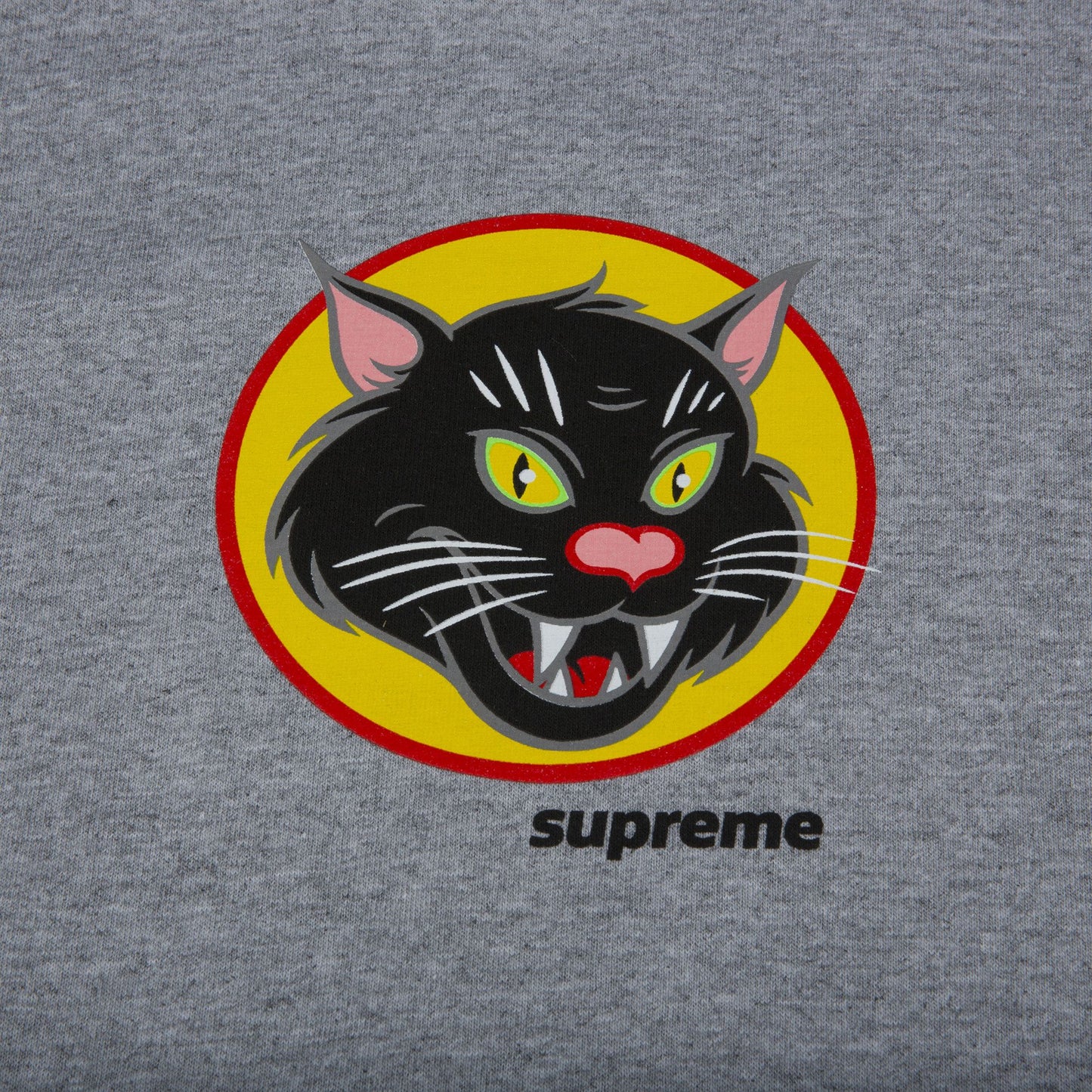 Supreme Black Cat Tee 'Heather Grey'