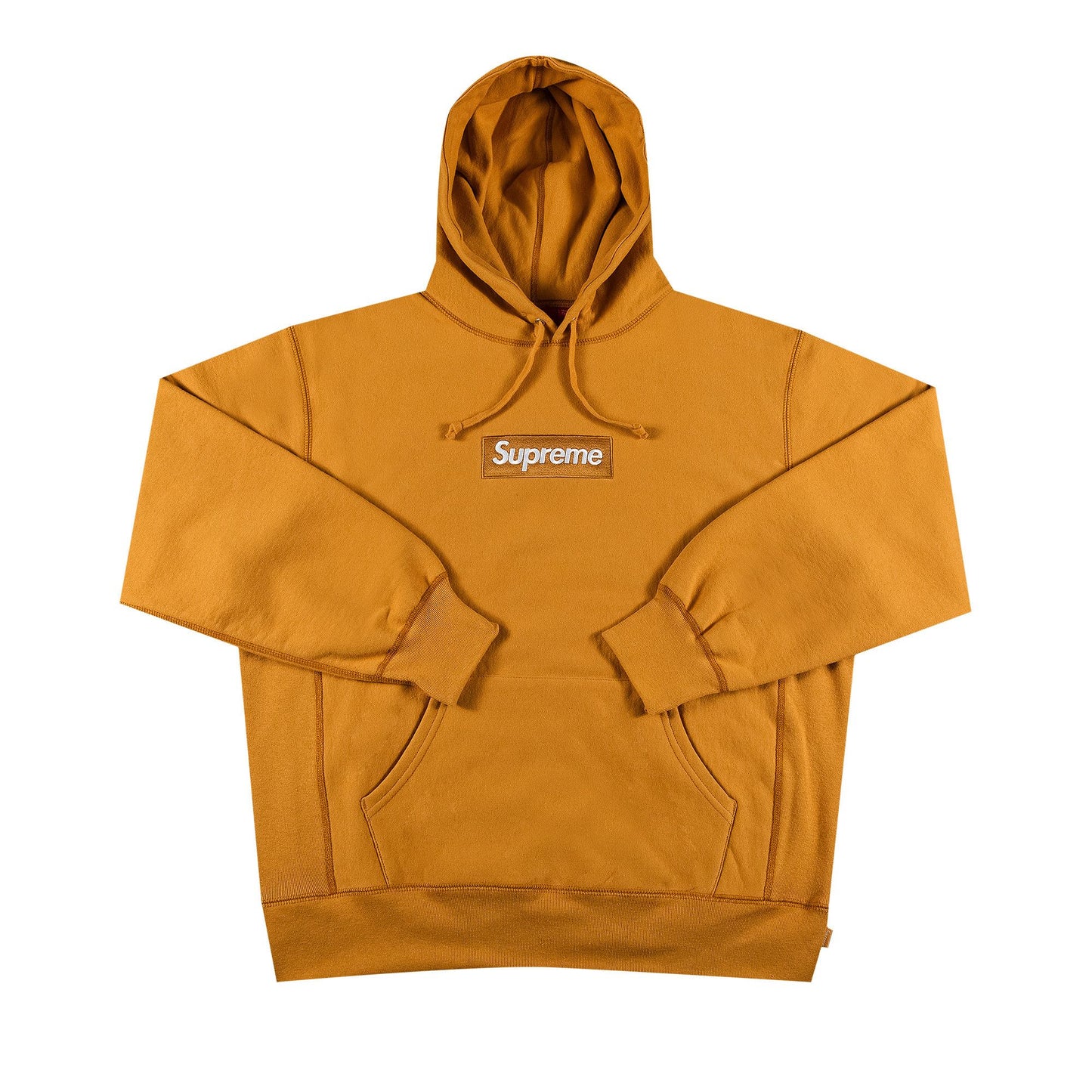 Supreme Box Logo Hooded Sweatshirt (FW21) Light Mustard