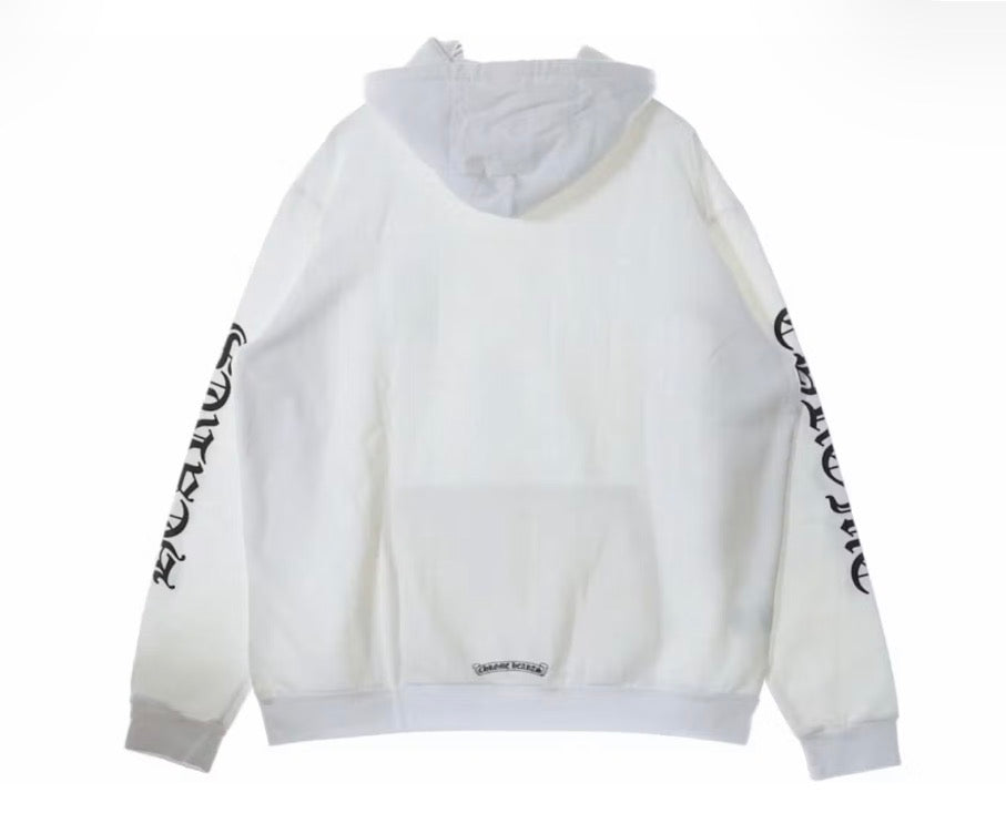 Chrome Hearts Vertical Logo Hoodie White Large