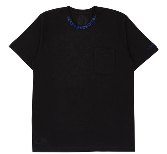 Chrome Hearts Neck Logo Black/Blue T-Shirt Large