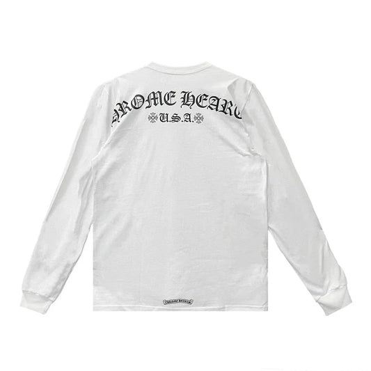 Chrome Hearts USA Logo White Long Sleeve Medium
