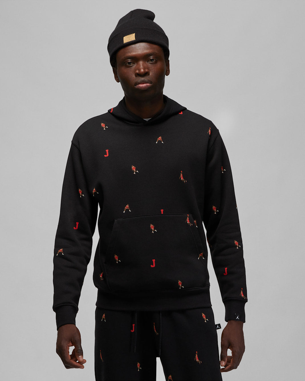 Jordan Essential Holiday Jumpman Fleece Pullover Hoodie Black