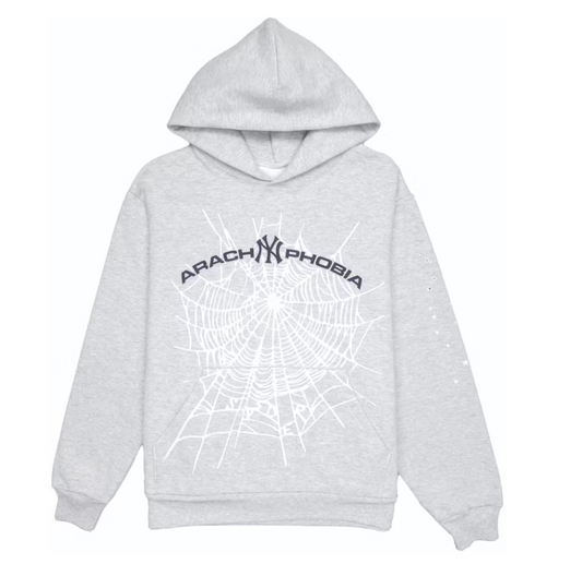 Sp5der Grey NY Hoodie