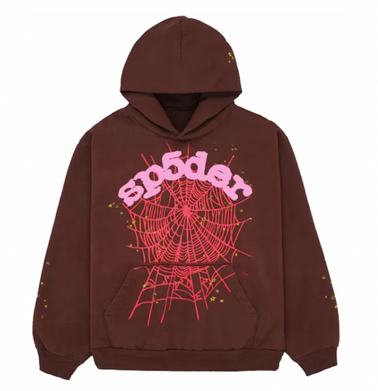 Sp5der Web Hoodie Brown