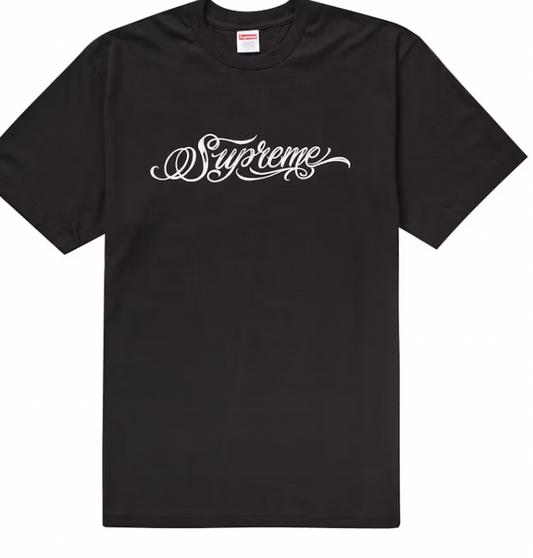 Supreme Script Tee Black POS