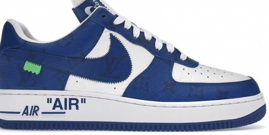 Louis Vuitton Nike Air Force 1 Low By Virgil Abloh White Royal POS