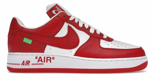Louis Vuitton Nike Air Force 1 Low By Virgil Abloh White Red POS