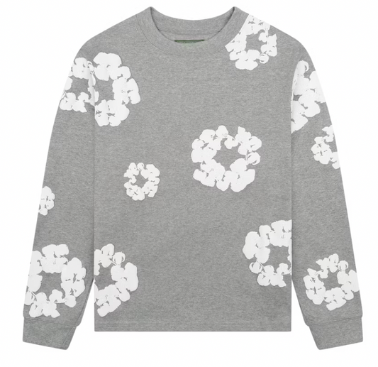 Denim Tears Long Sleeve T-shirt Grey POS