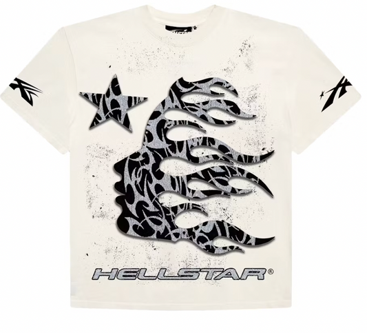 Hellstar Thorn Glitter T-Shirt White POS