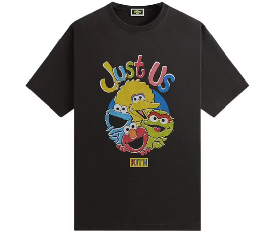 Kith x Sesame Street Just Us Vintage Tee Black POS