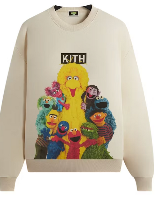 Kith x Sesame Street Group Hug Nelson Crewneck Waffle