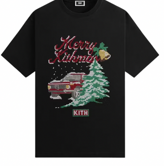 Kith Kithmas Needlepoint Tee Black